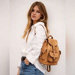 Artisan Vegetable-Tanned Leather Mini Backpack